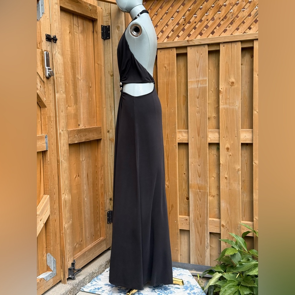 🆕 MISHA COLLECTION 🧿 NWOT The Devon Maxi Dress, Black Cupro-Jersey, Sz M US6 - Picture 10 of 16